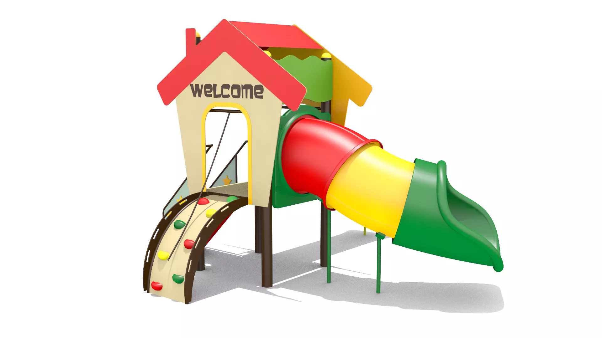 Playhouse Playground Low-poly 3D model_0