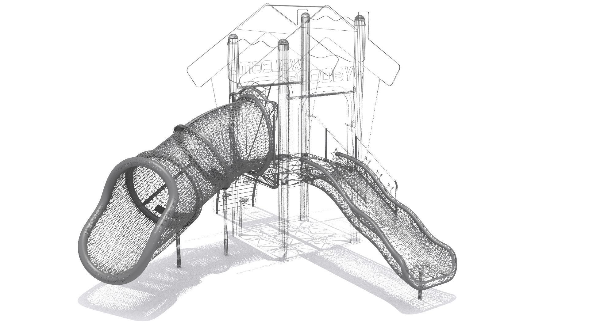 Playhouse Playground Low-poly 3D model_10