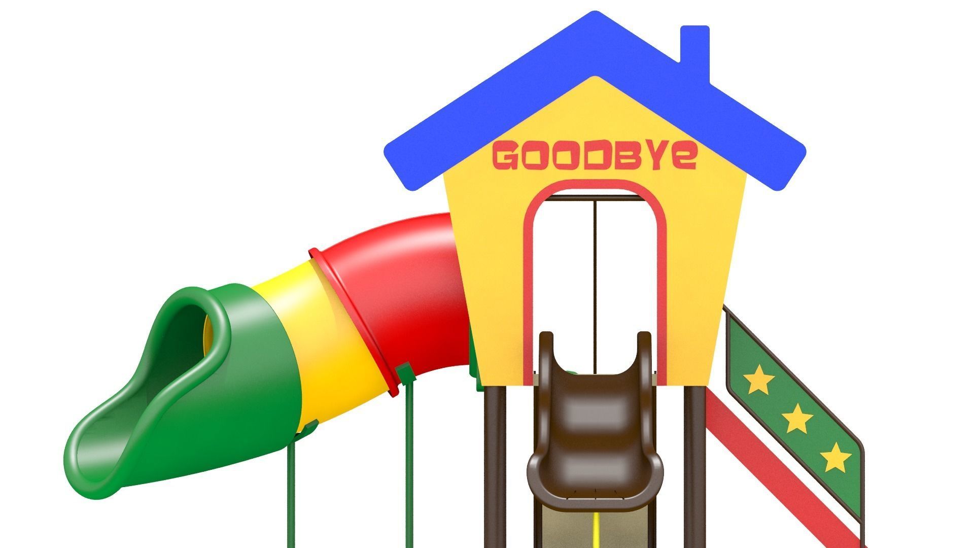 Playhouse Playground Low-poly 3D model_5