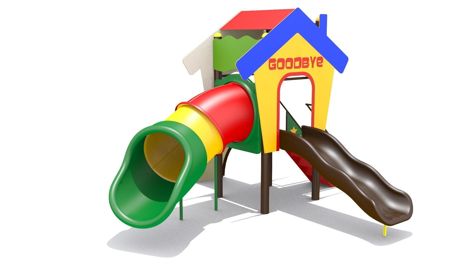 Playhouse Playground Low-poly 3D model_4
