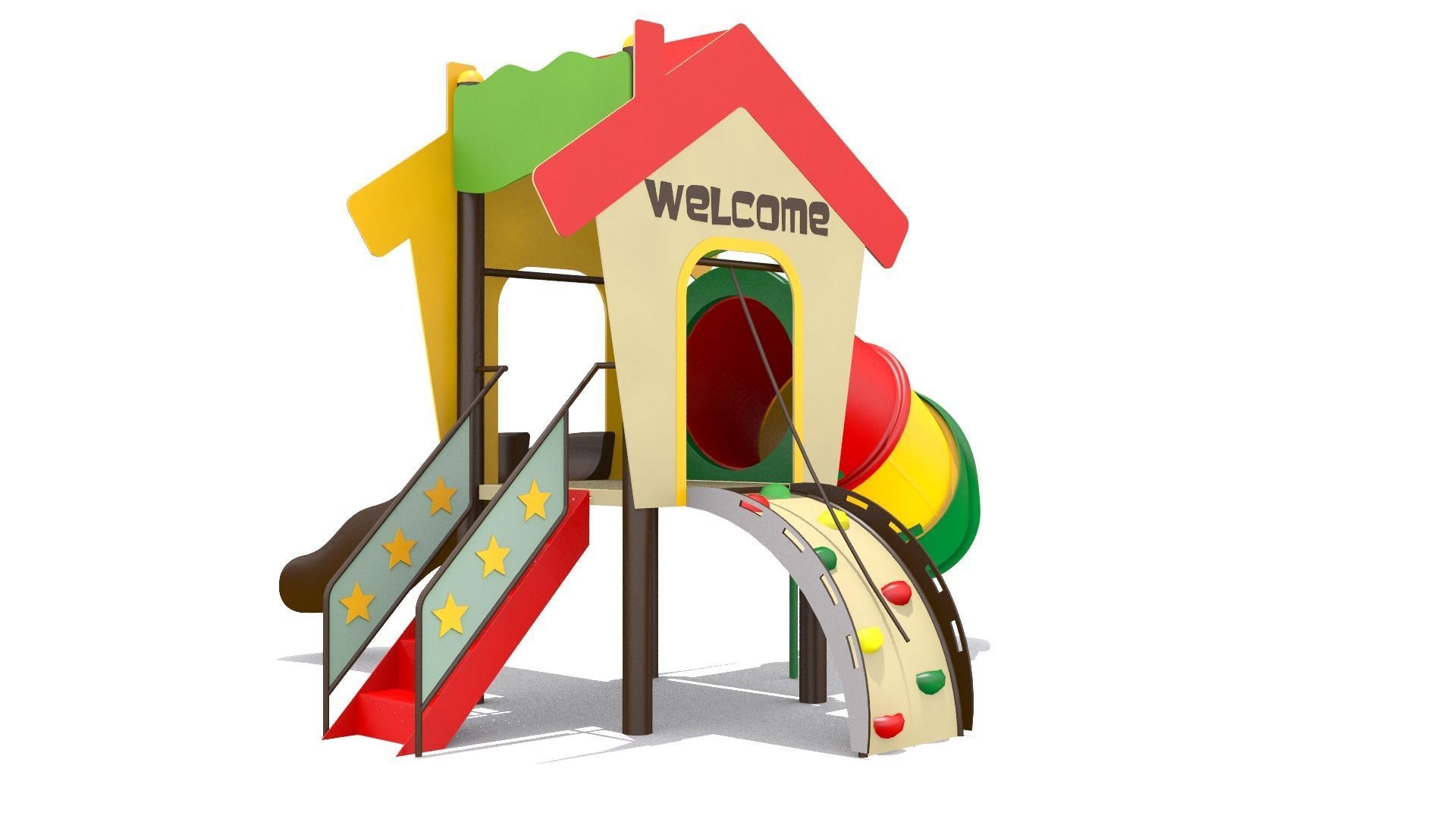 Playhouse Playground Low-poly 3D model_1
