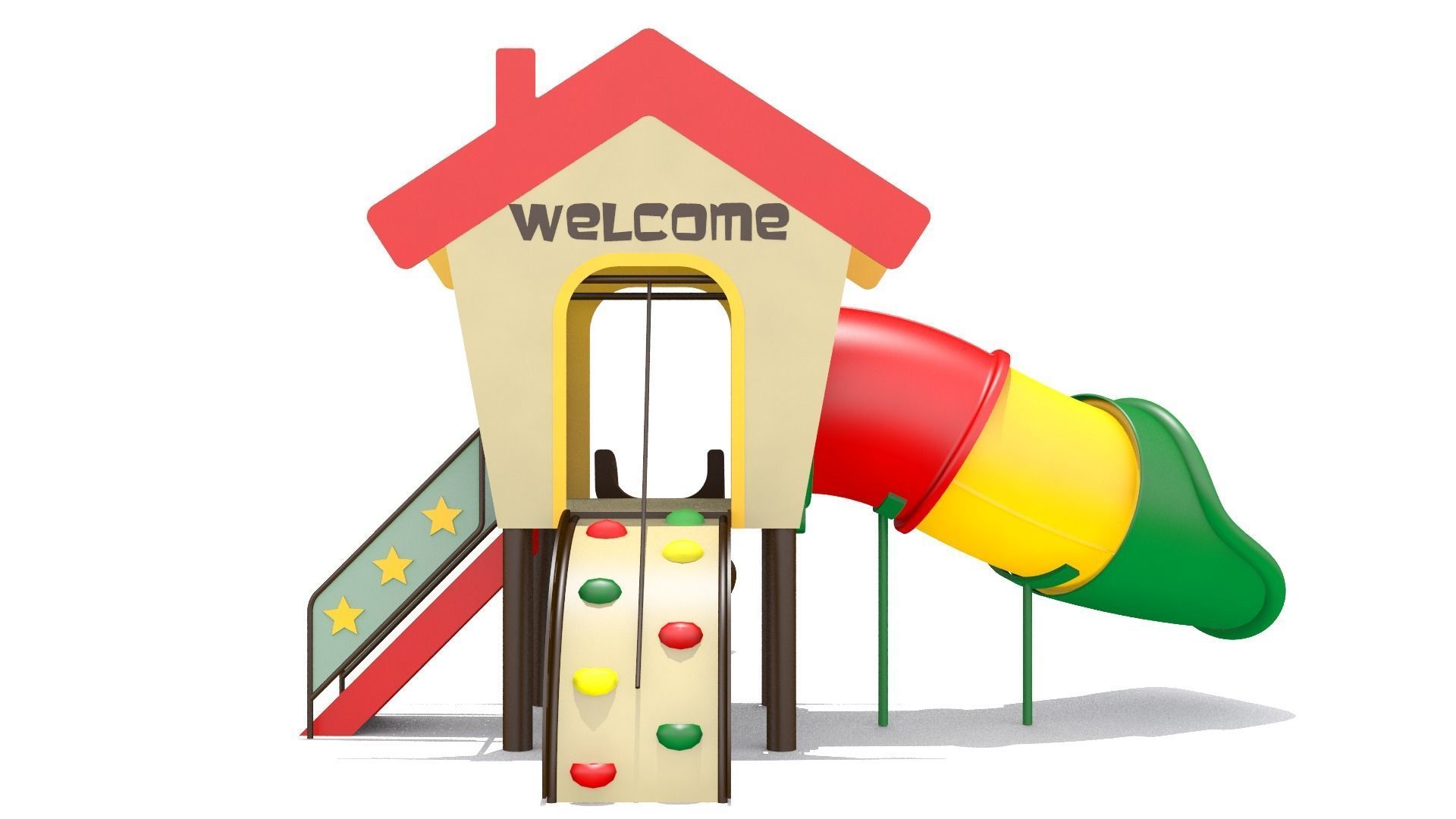 Playhouse Playground Low-poly 3D model_2