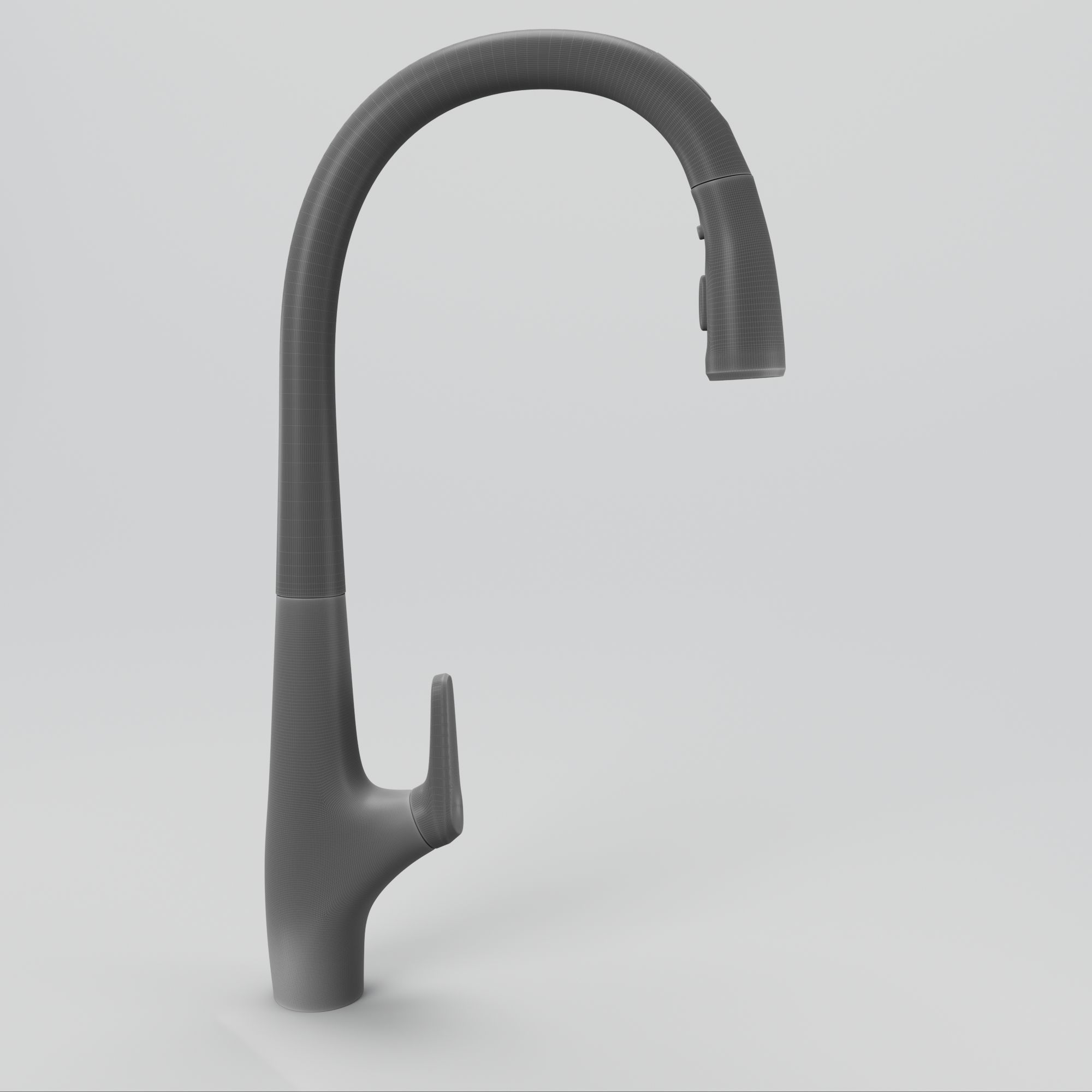 FAUCET stainless steel kitchen 3D model_7