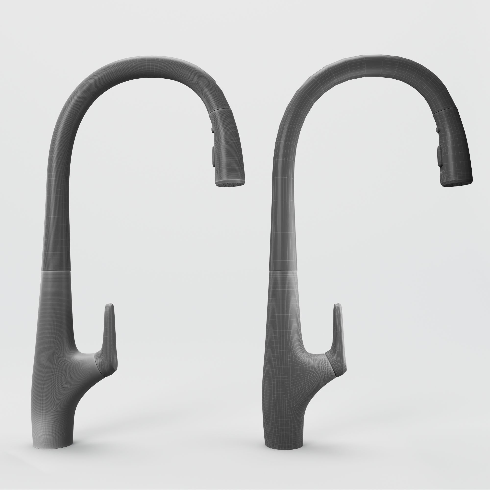 FAUCET stainless steel kitchen 3D model_8