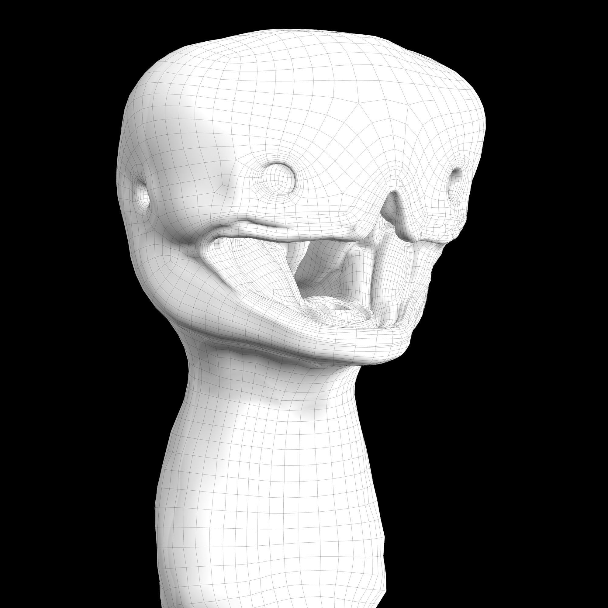 Realistic Minecraft Creeper  3D model_8