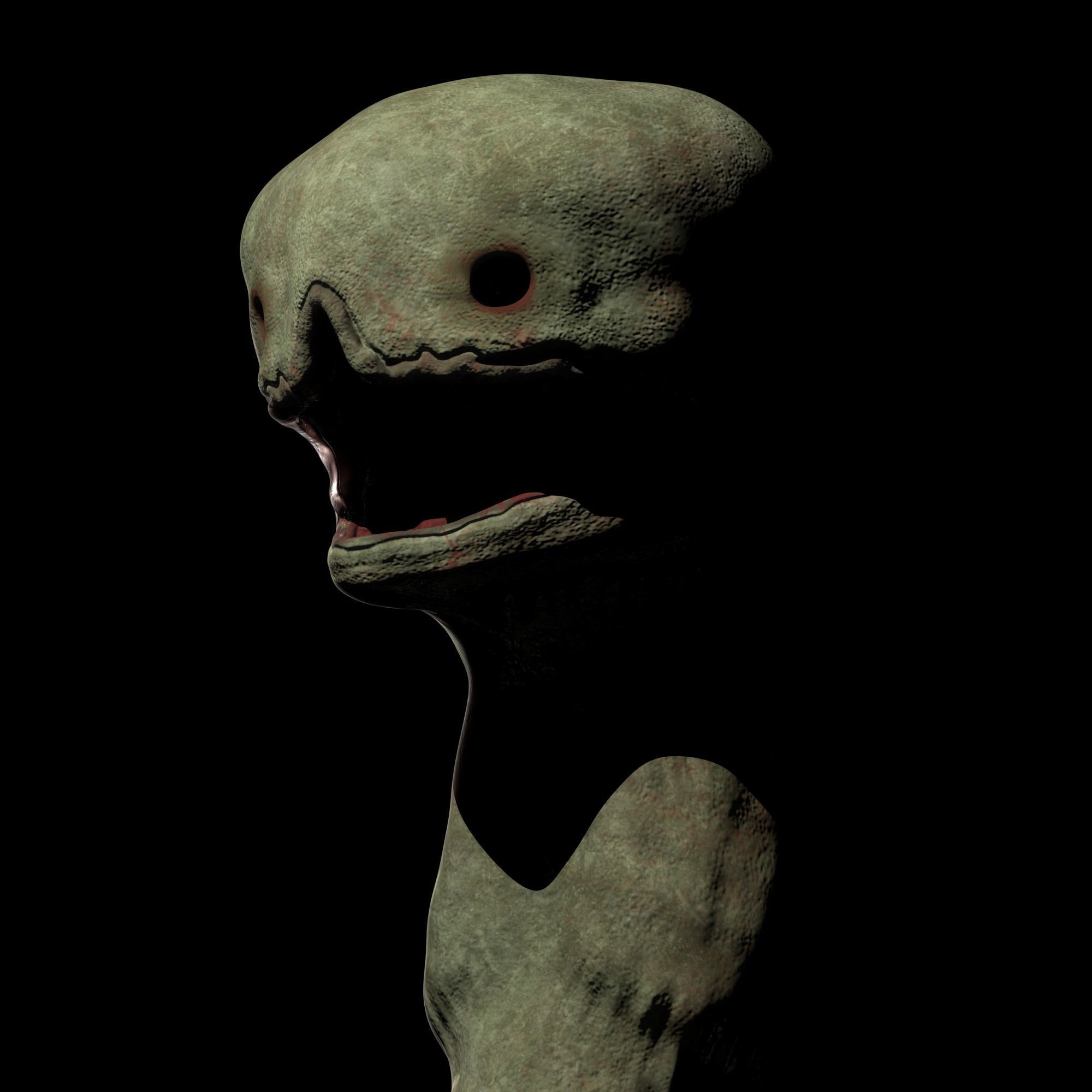 Realistic Minecraft Creeper  3D model_1