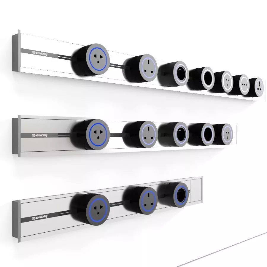 EUBIQ Powertrack RH2 with power adaptor Low-poly 3D model