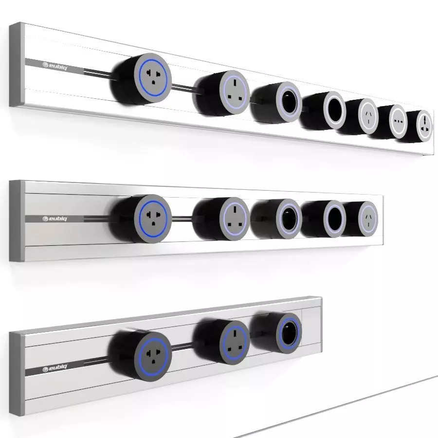 EUBIQ Powertrack SH1 with power adaptor Low-poly 3D model
