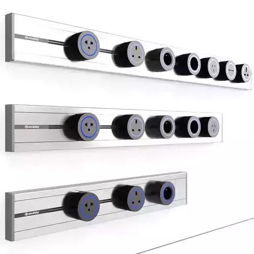 EUBIQ Powertrack SH1 with power adaptor Low-poly 3D model