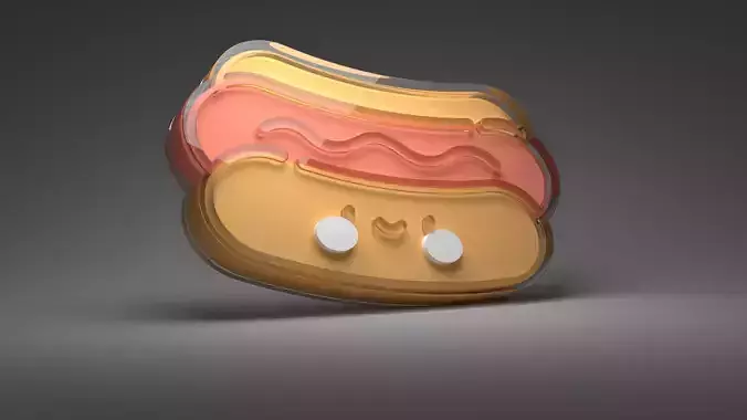 Hot Dog 3d logo