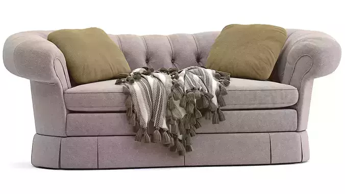 Victorian Loveseat By Baker 3D model
