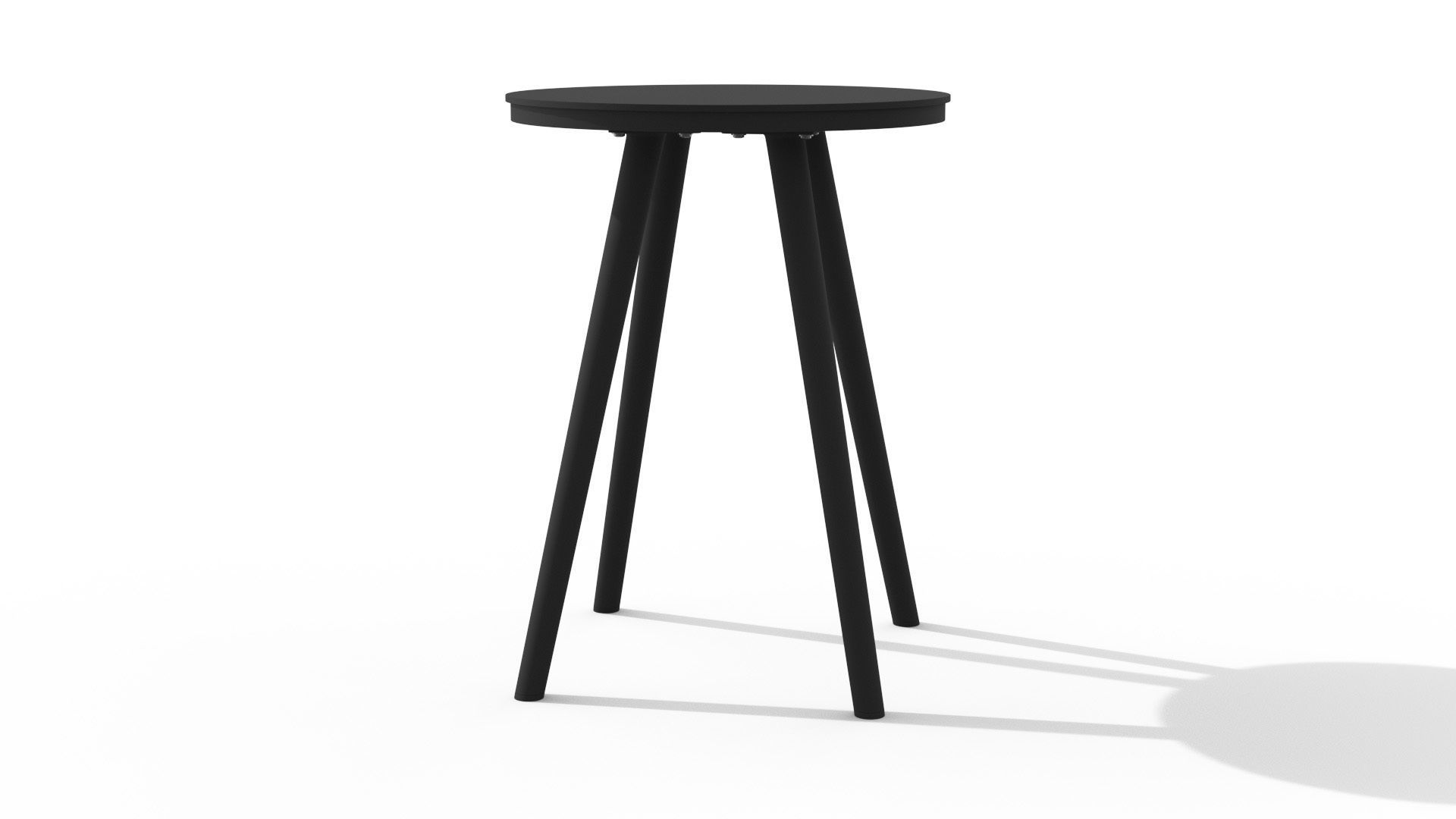 Halden Dark Charcoal Round Side Table Low-poly 3D model_20