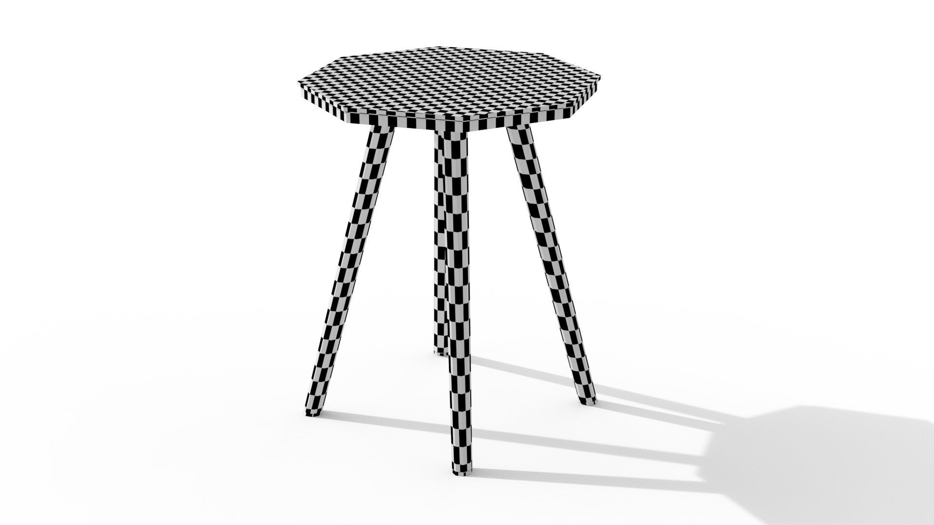Halden Dark Charcoal Round Side Table Low-poly 3D model_11