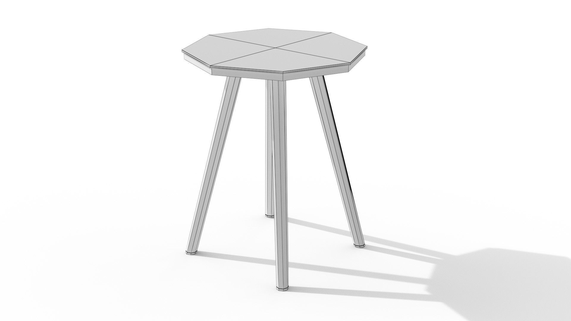 Halden Dark Charcoal Round Side Table Low-poly 3D model_10