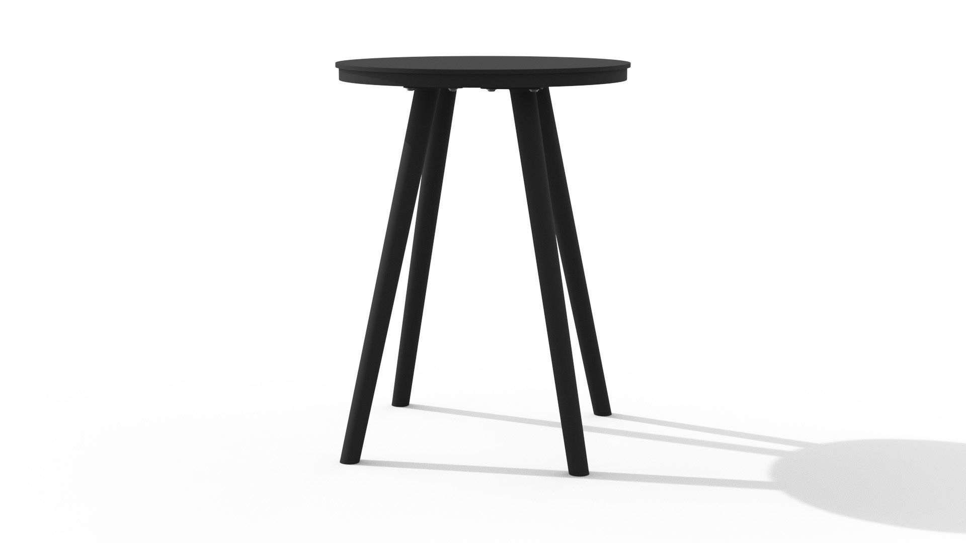 Halden Dark Charcoal Round Side Table Low-poly 3D model_17