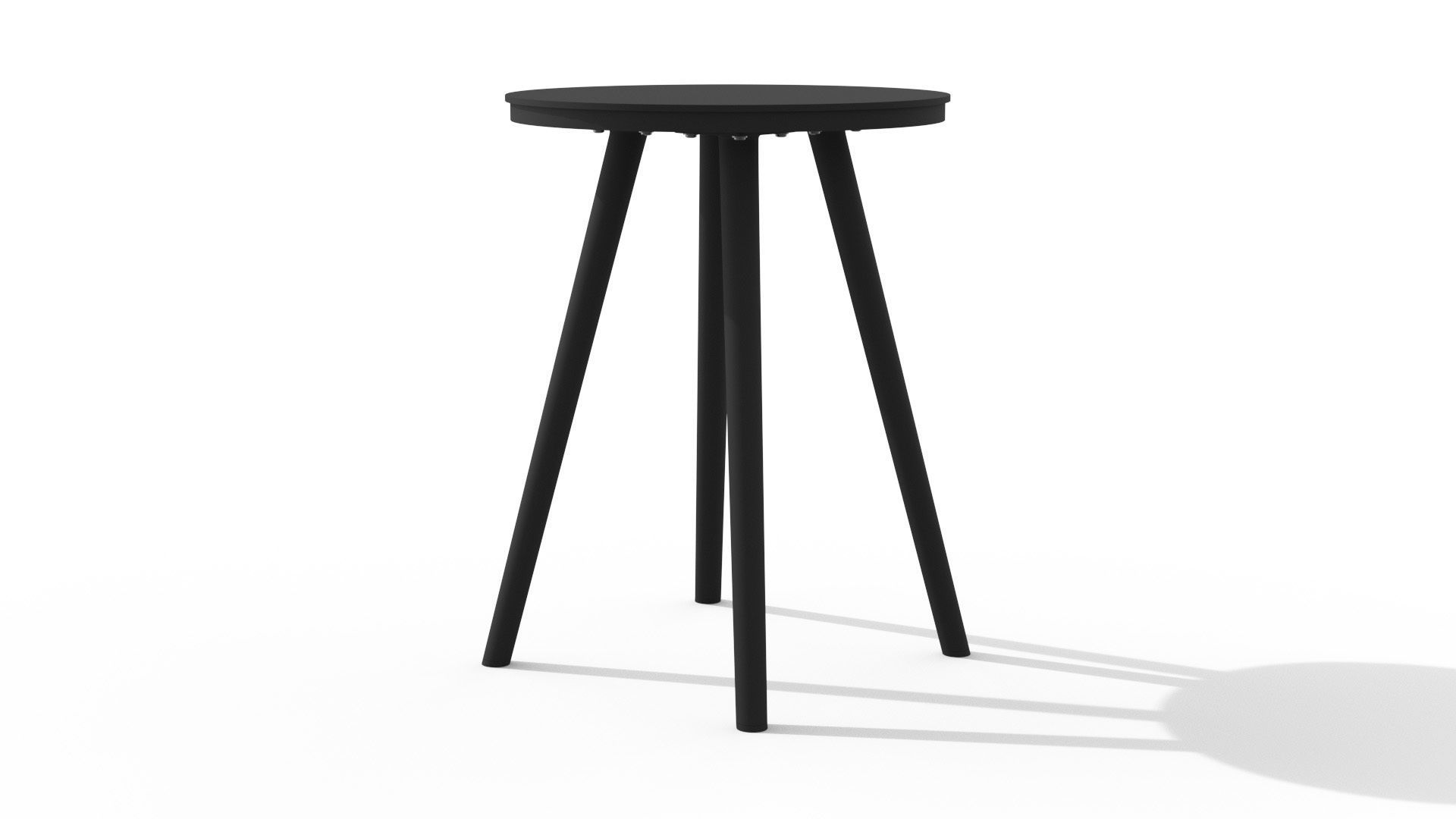 Halden Dark Charcoal Round Side Table Low-poly 3D model_22
