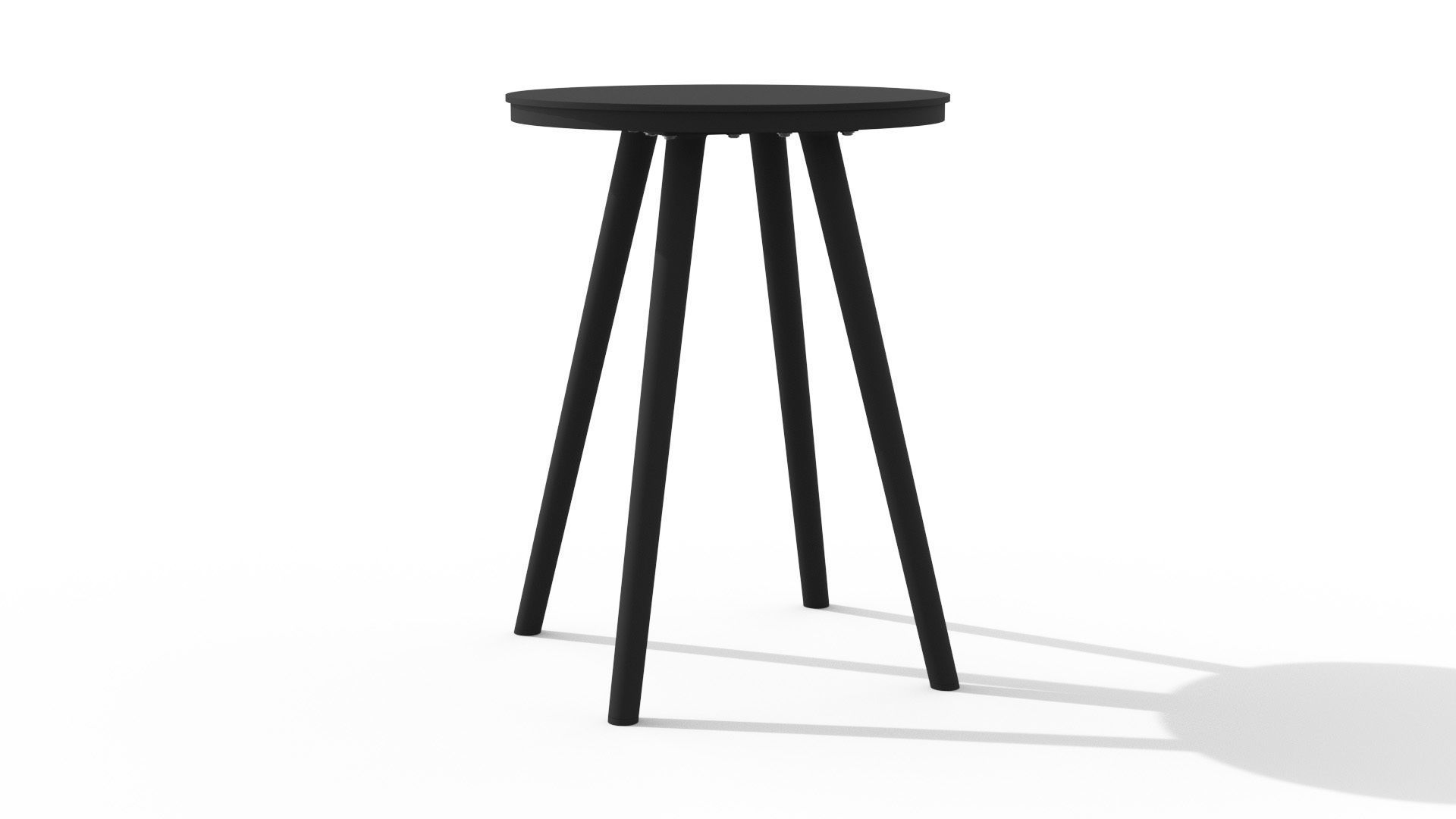 Halden Dark Charcoal Round Side Table Low-poly 3D model_15