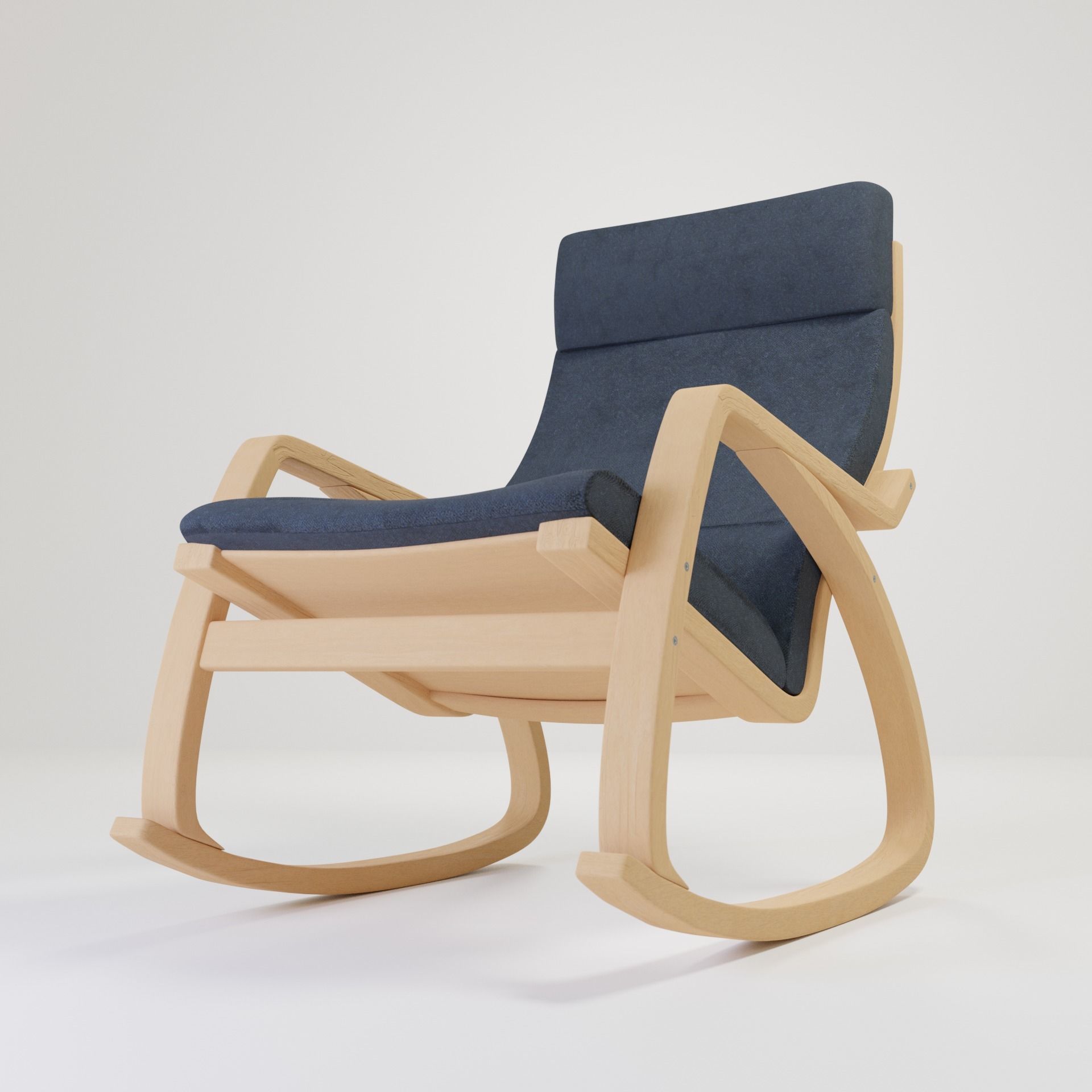 IKEA Poang Rocking Chair 3D model Free 3D model_2