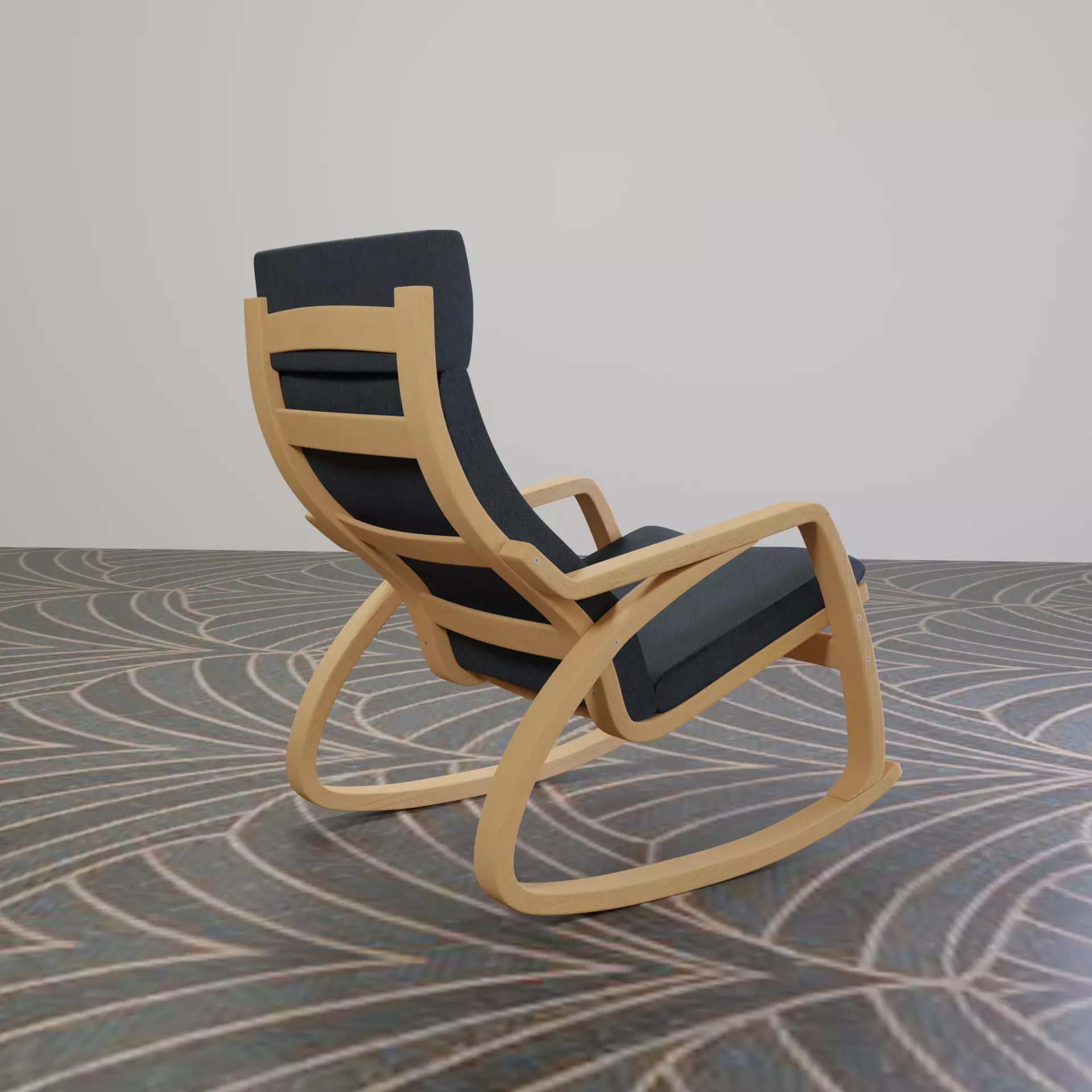 IKEA Poang Rocking Chair 3D model Free 3D model_0