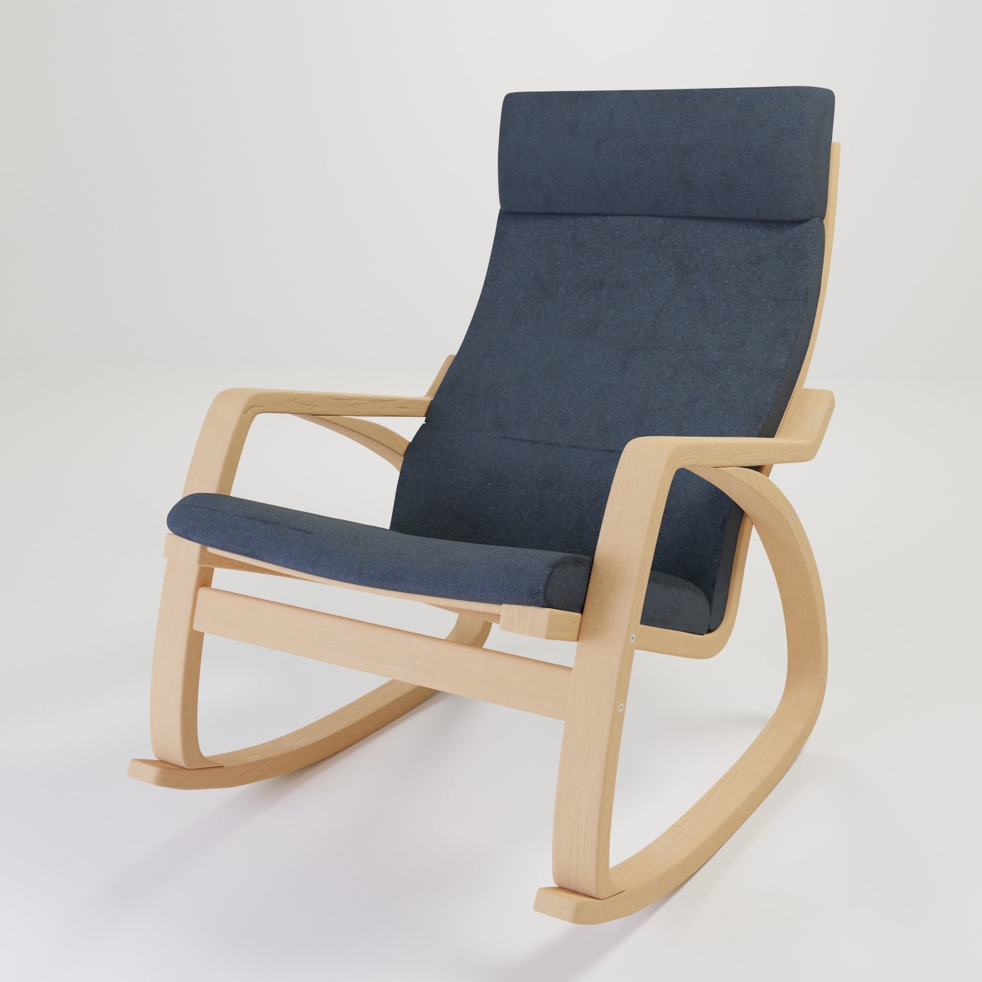 IKEA Poang Rocking Chair 3D model Free 3D model_1