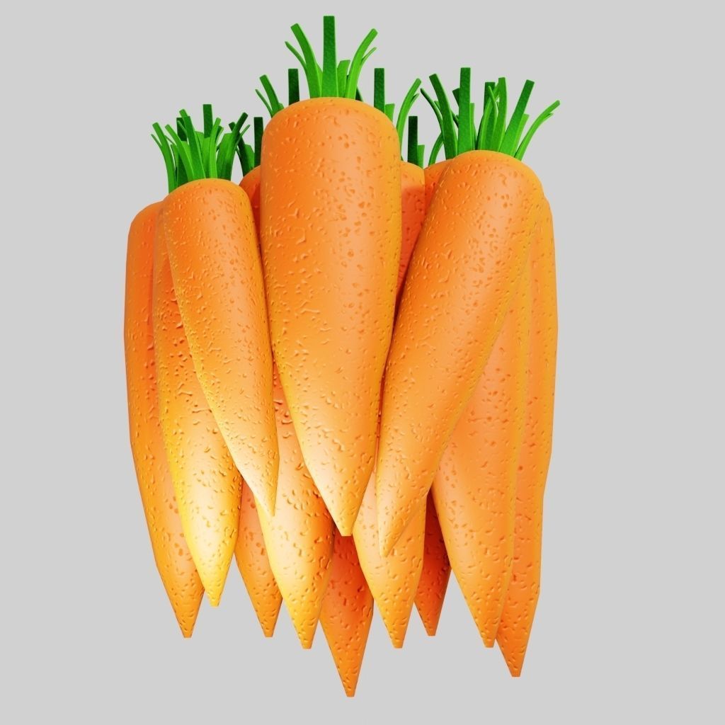 Carrot 3D model_2