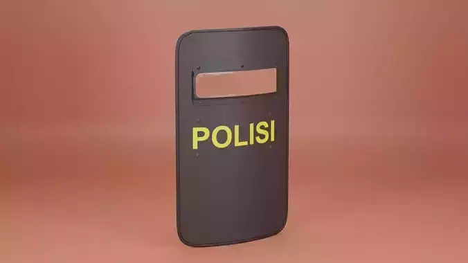 Indonesian Police Shield Low-poly 3D model