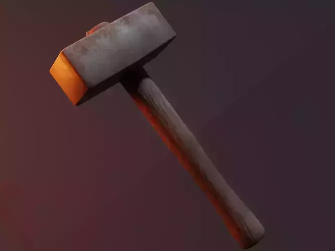 Blacksmiths hammer PBR Lowpoly Game ready