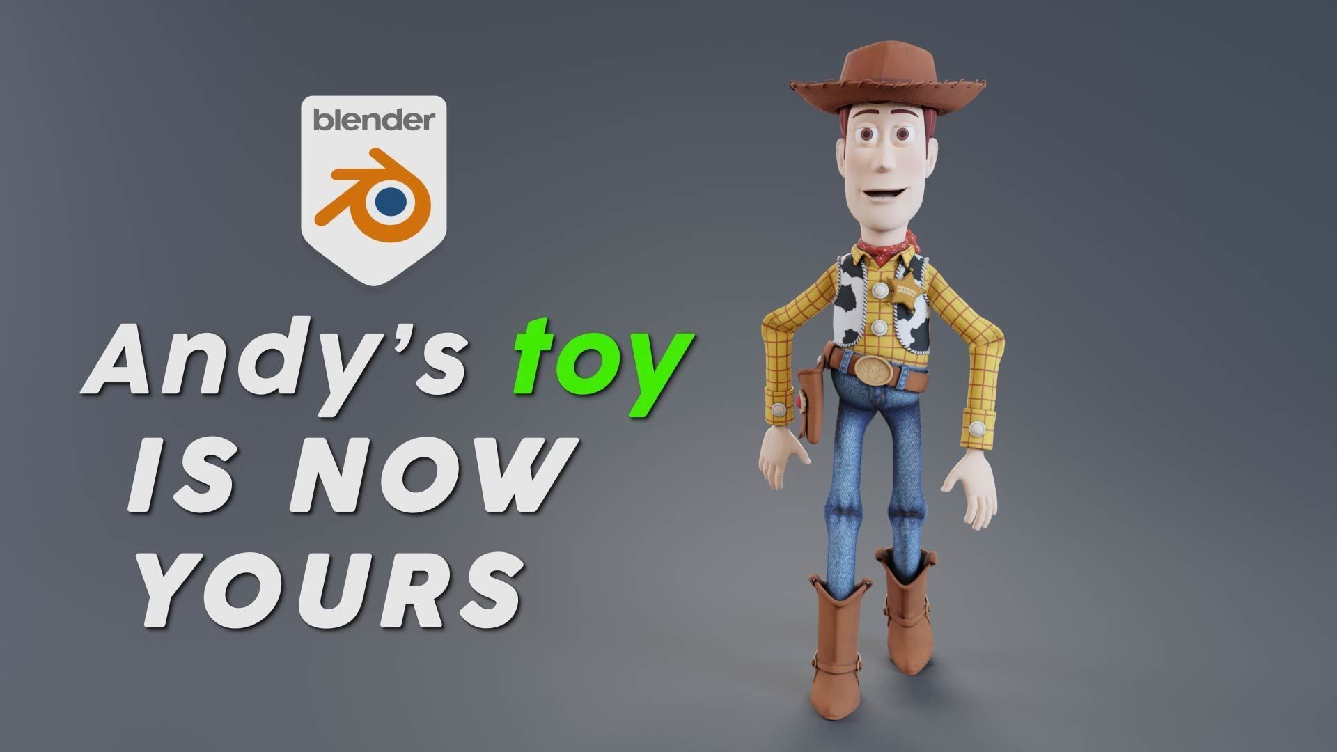 Toy story - Woody rigged 3D model_2
