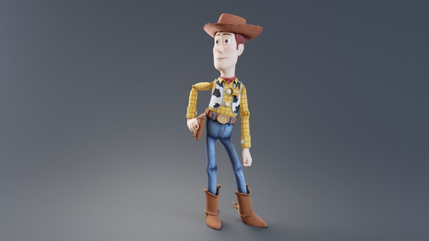 Toy story - Woody rigged 3D model_4