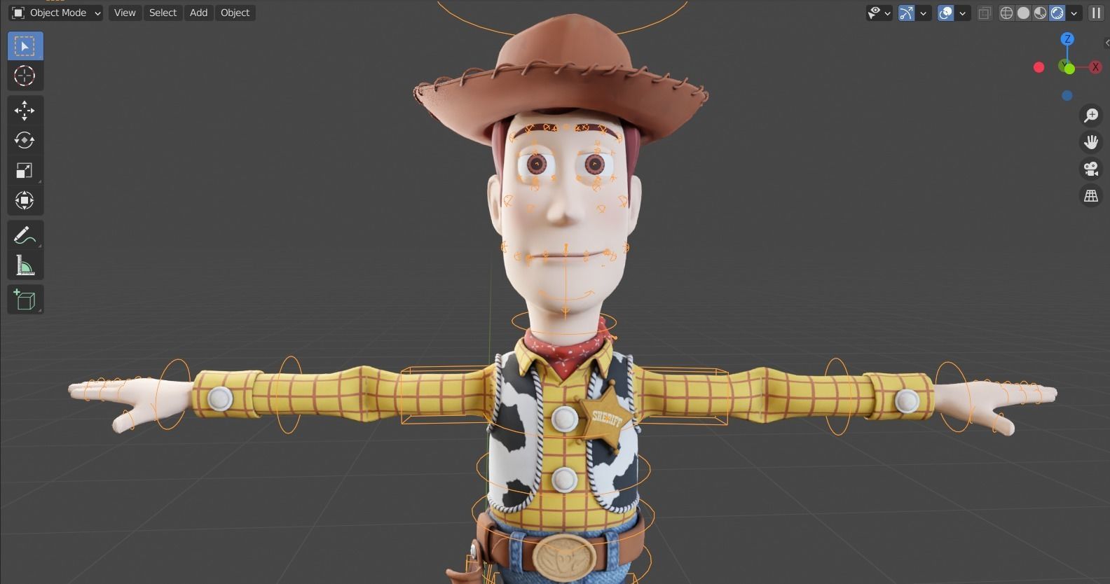 Toy story - Woody rigged 3D model_9