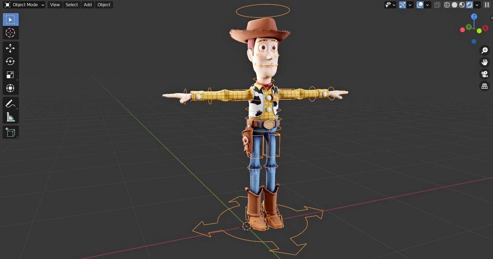 Toy story - Woody rigged 3D model_3