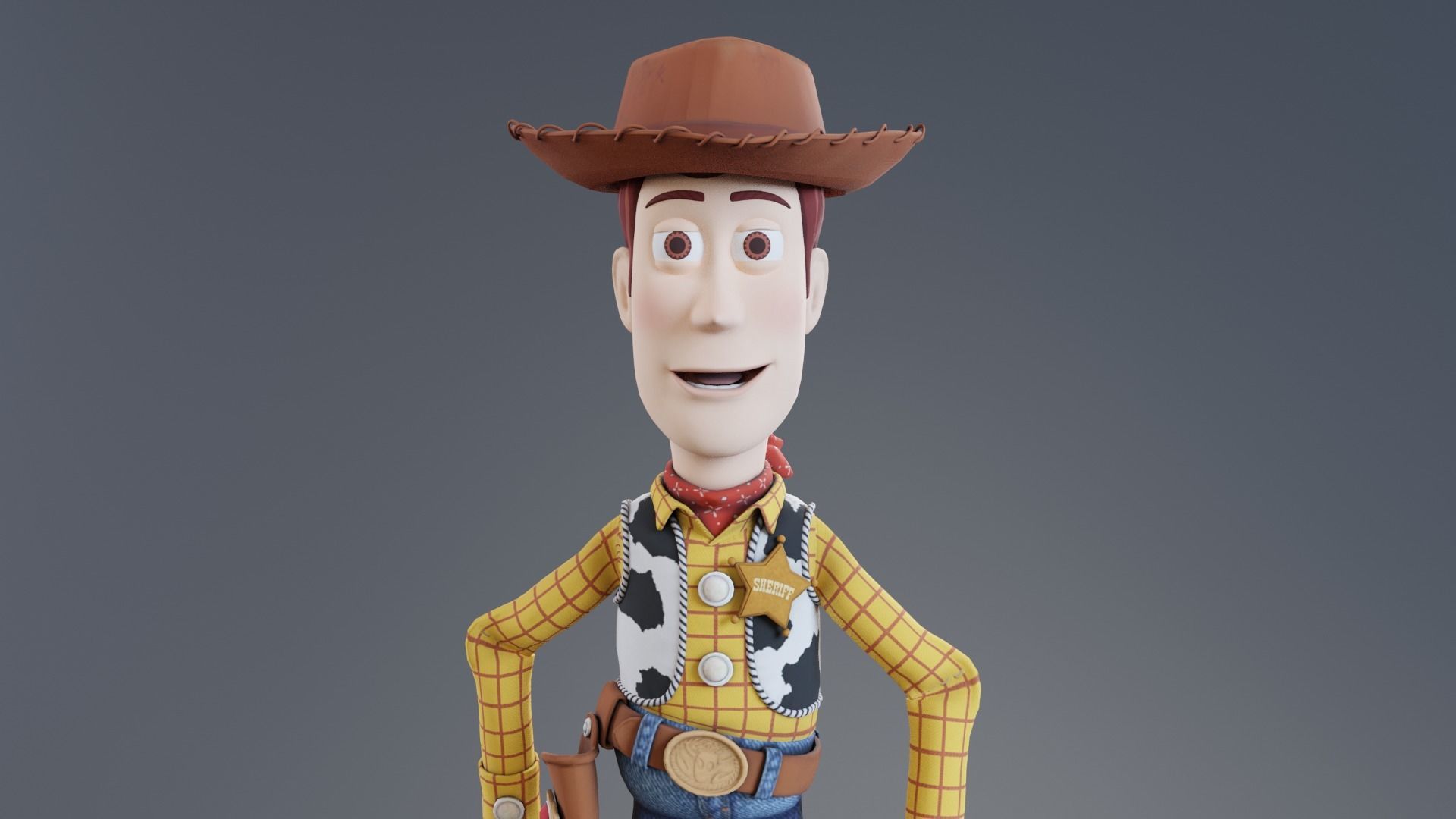 Toy story - Woody rigged 3D model_11