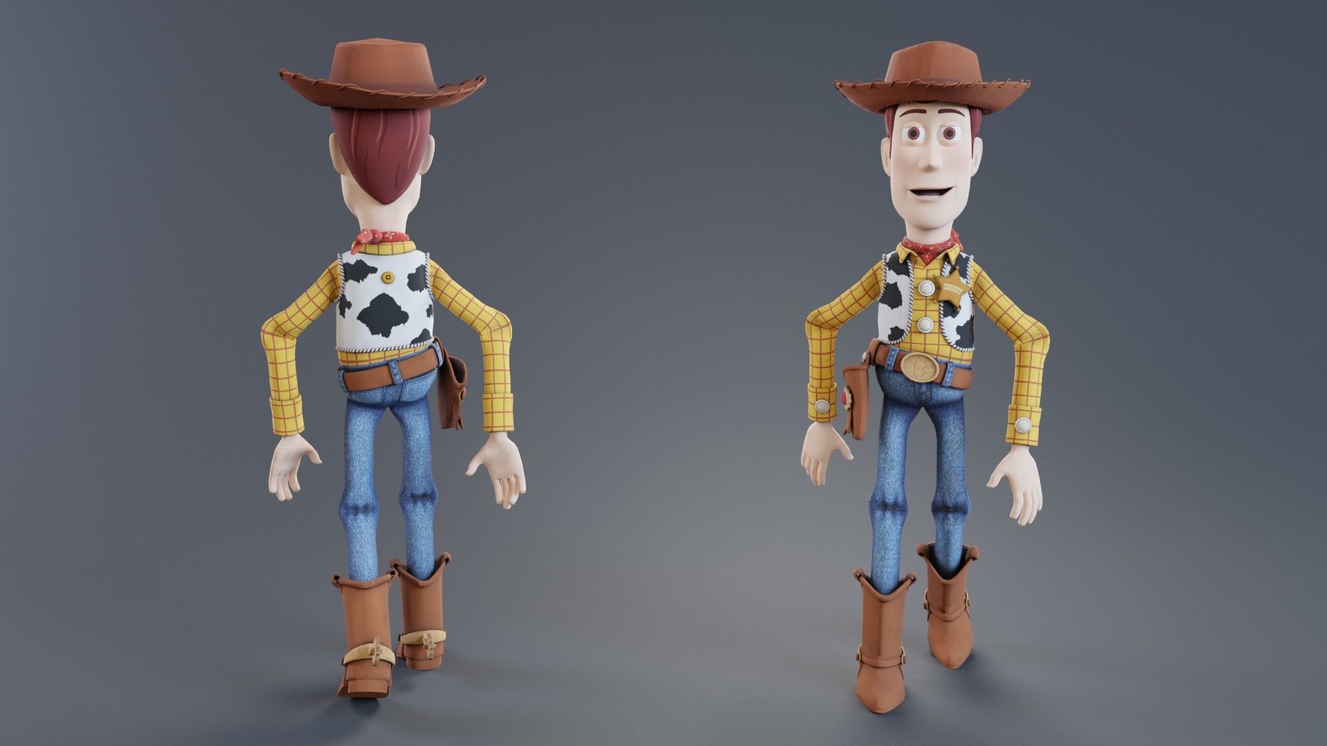 Toy story - Woody rigged 3D model_1