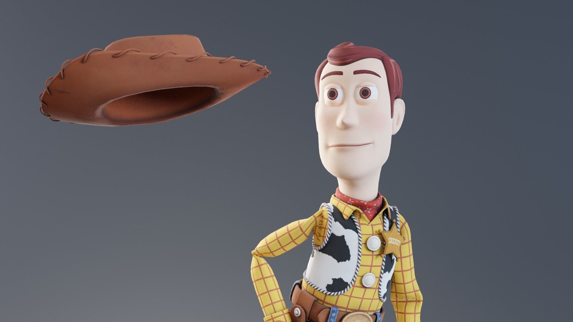 Toy story - Woody rigged 3D model_5