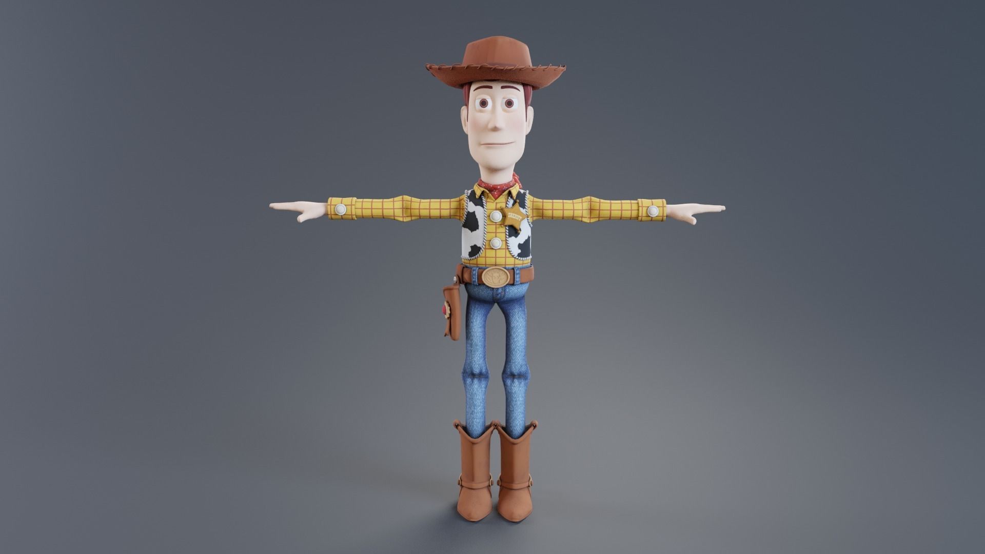 Toy story - Woody rigged 3D model_13