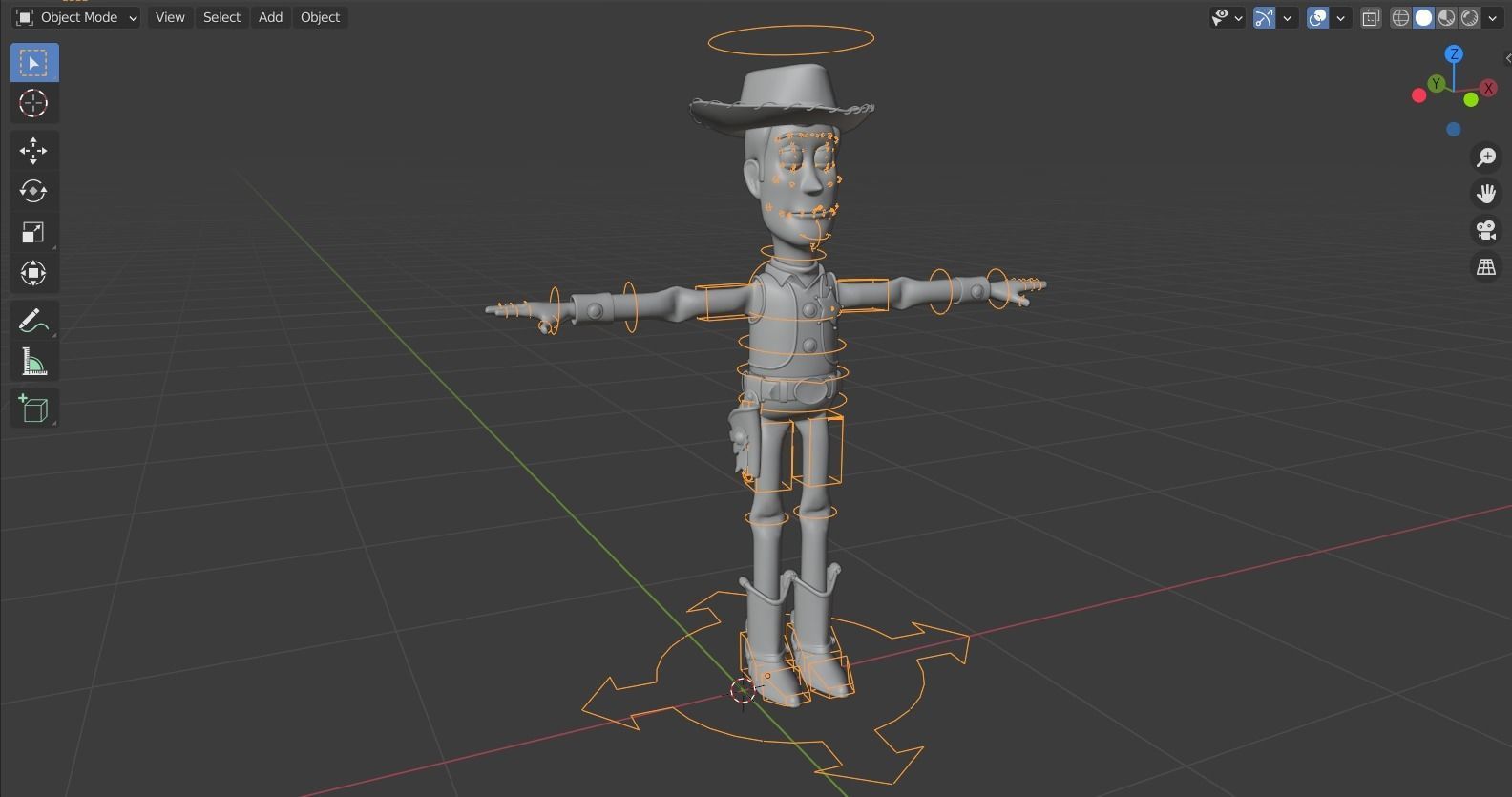 Toy story - Woody rigged 3D model_16