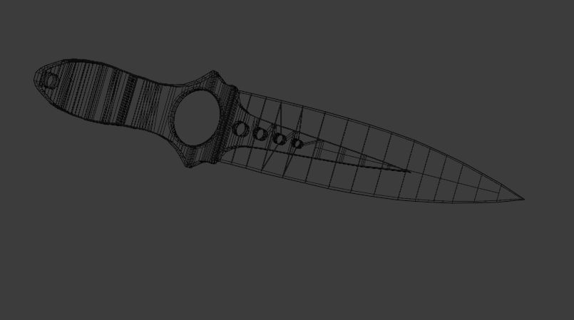 Knife the skeleton CS GO 3D model_6