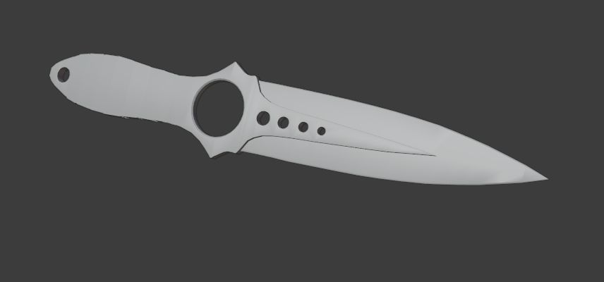 Knife the skeleton CS GO 3D model_5