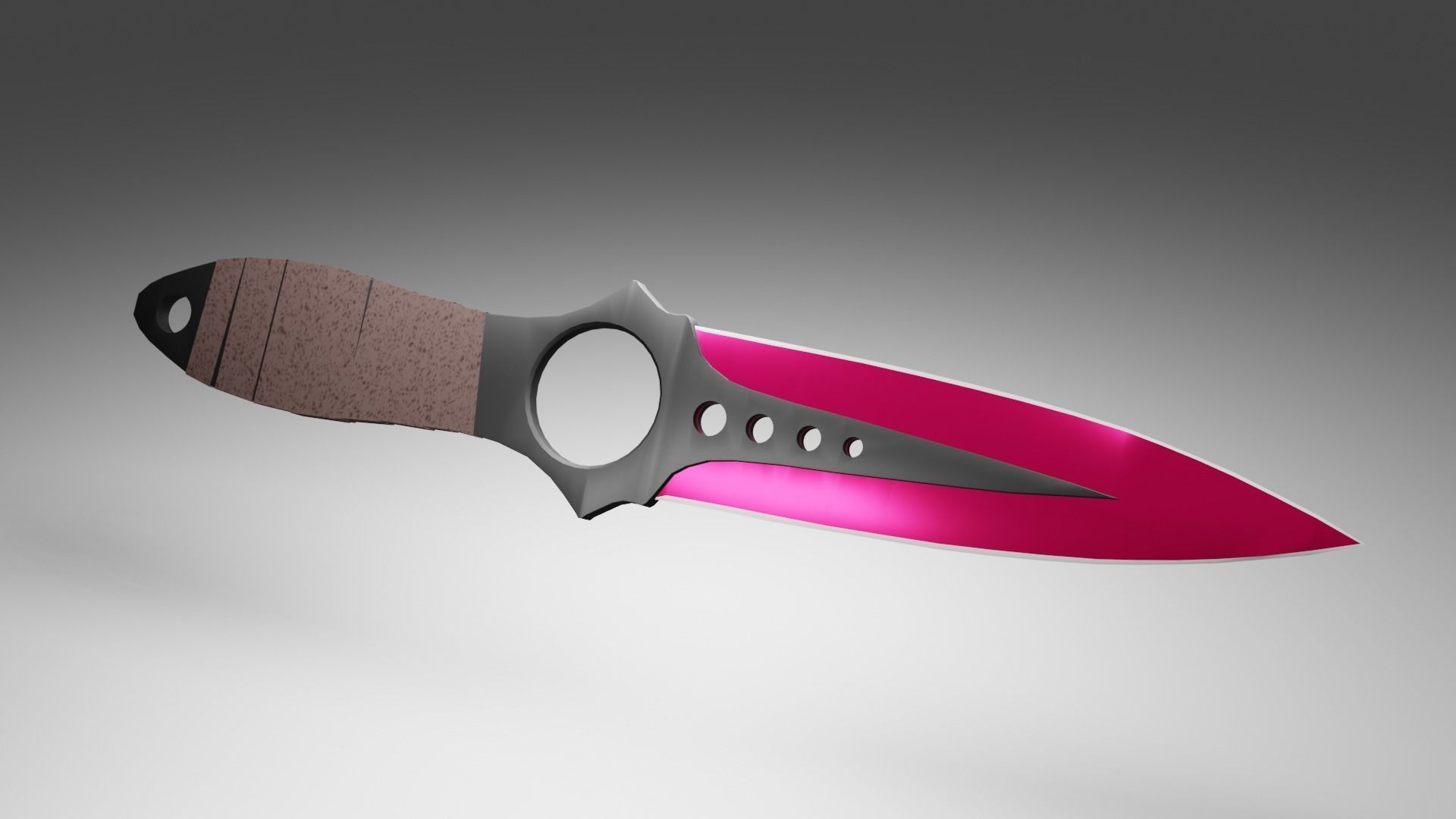 Knife the skeleton CS GO 3D model_1