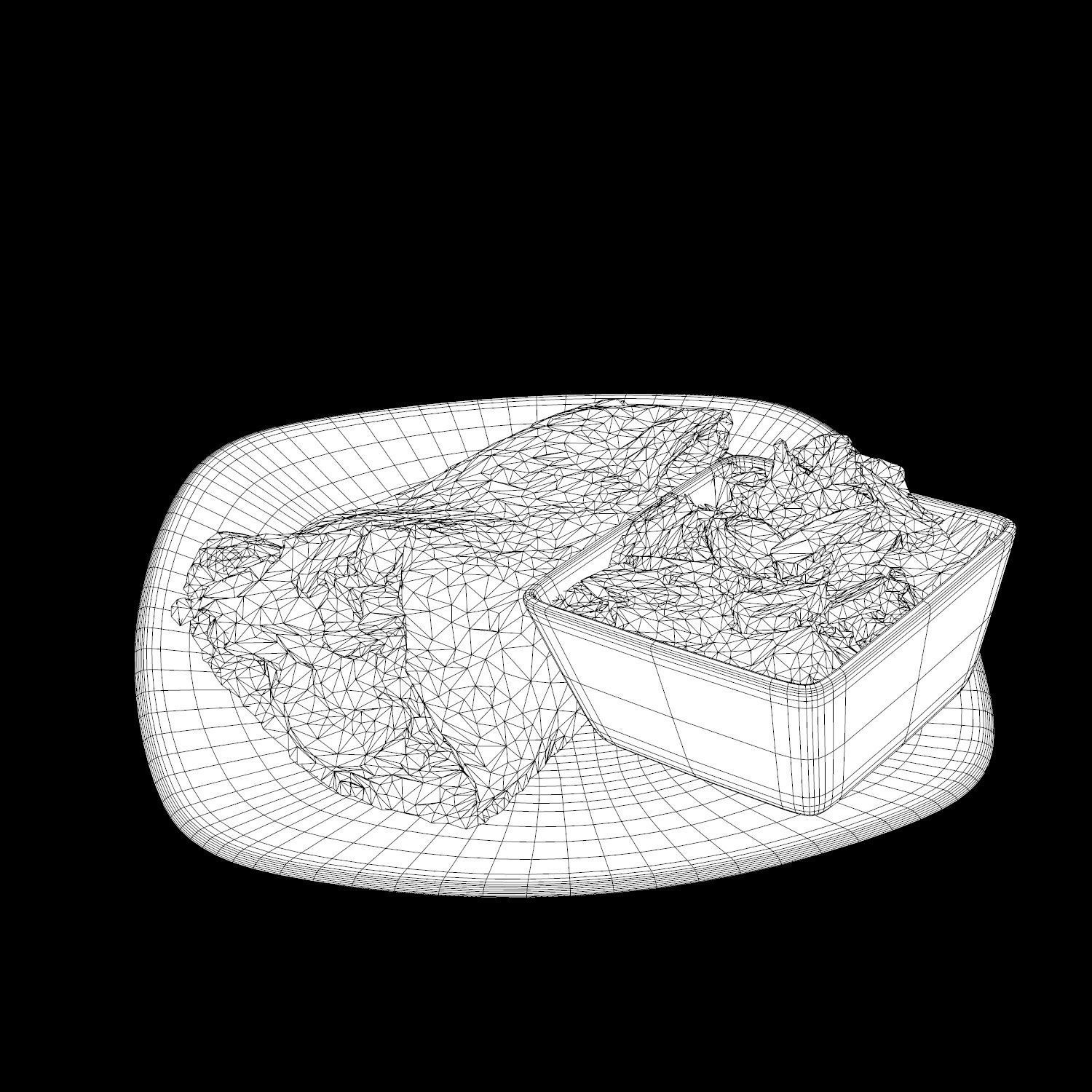 Prosciutto Provolone Low-poly 3D model_16