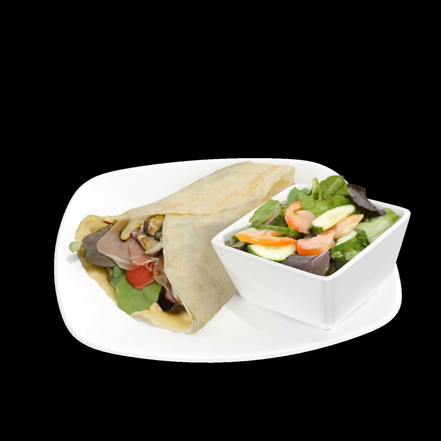 Prosciutto Provolone Low-poly 3D model_5