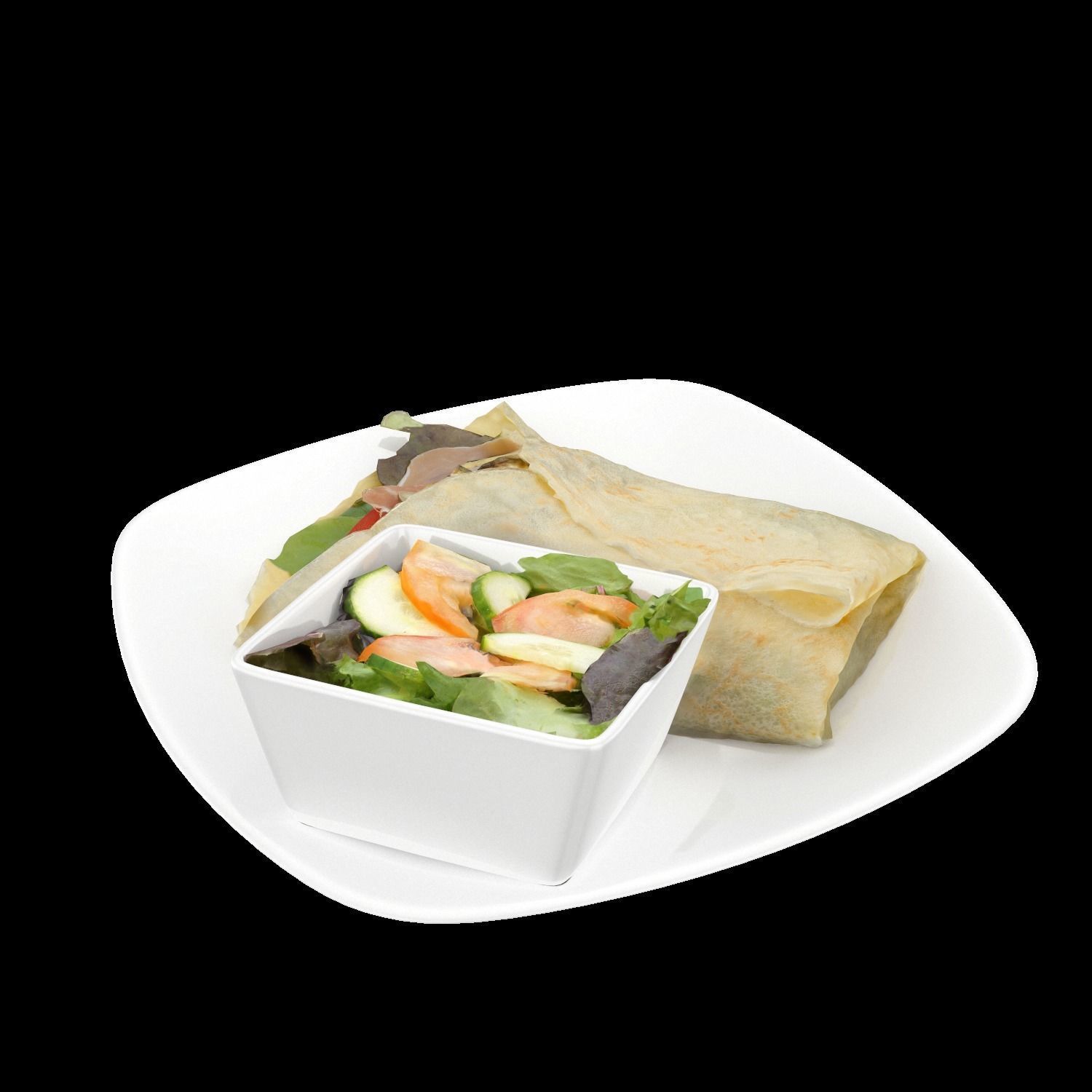 Prosciutto Provolone Low-poly 3D model_4