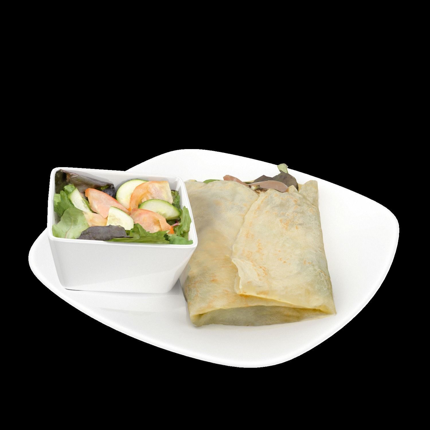 Prosciutto Provolone Low-poly 3D model_3