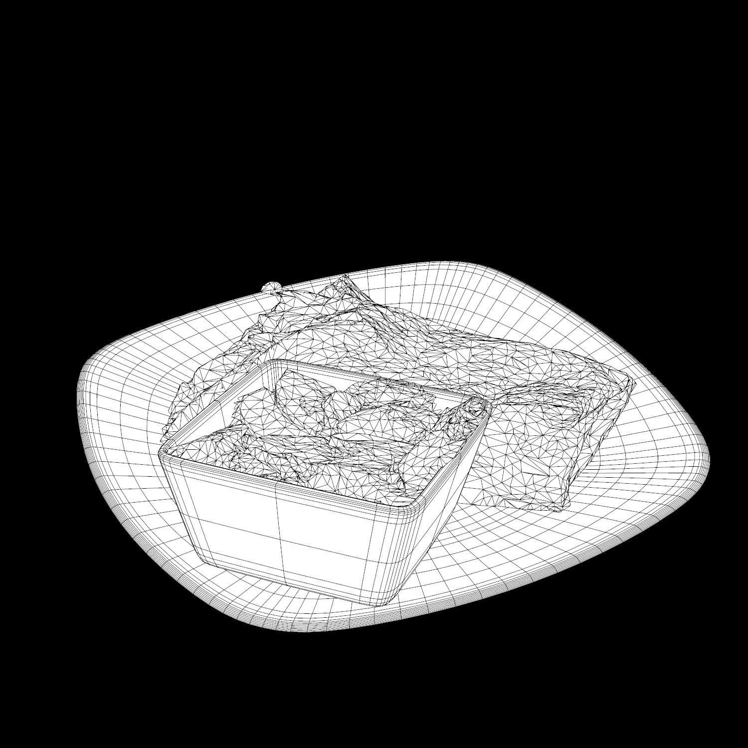 Prosciutto Provolone Low-poly 3D model_15