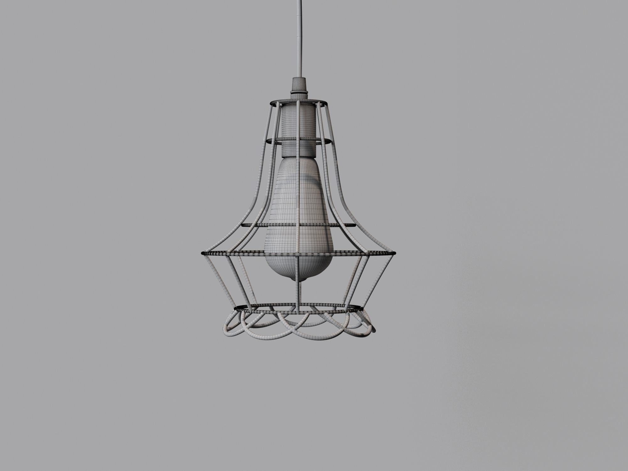 Cage Pendant Light 05 3D model_8