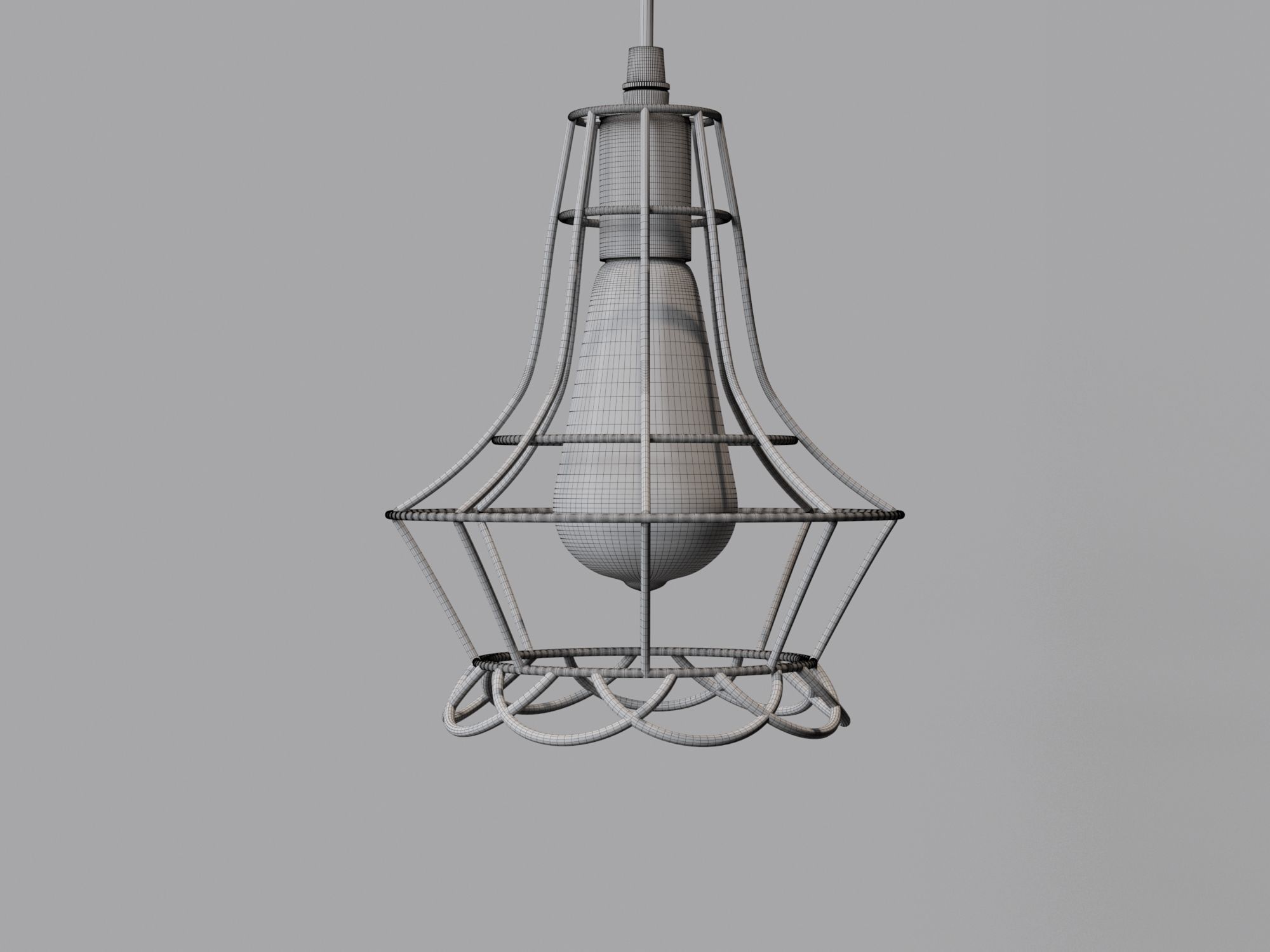 Cage Pendant Light 05 3D model_6