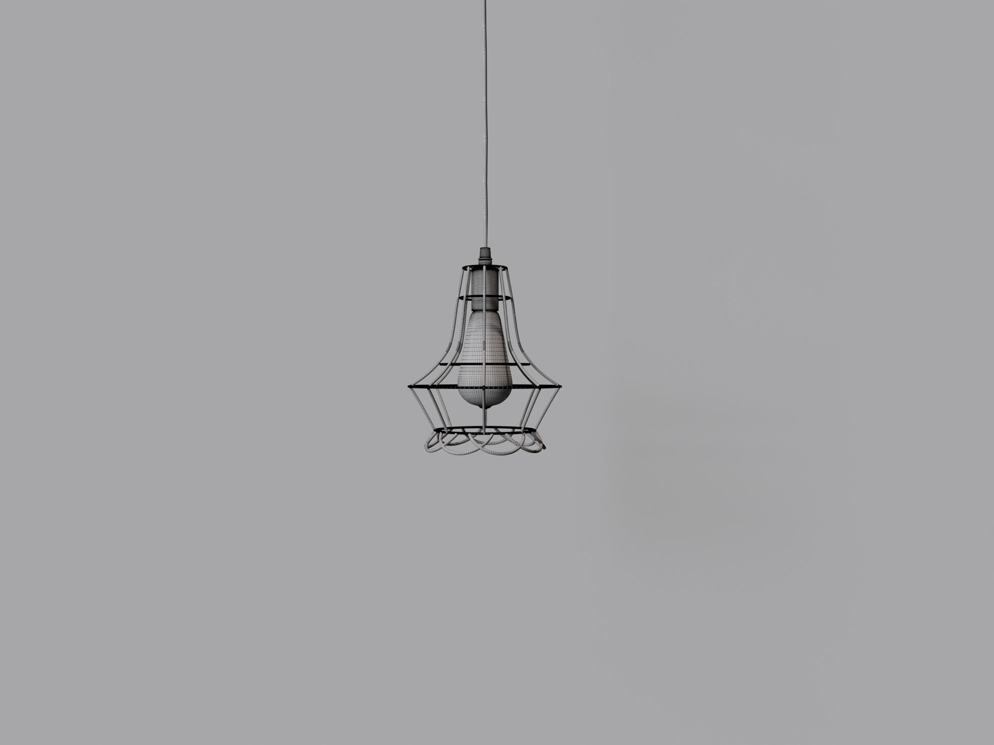 Cage Pendant Light 05 3D model_7