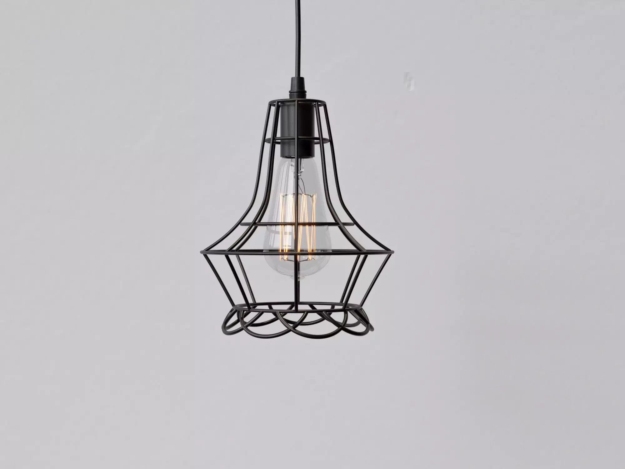Cage Pendant Light 05 3D model_0