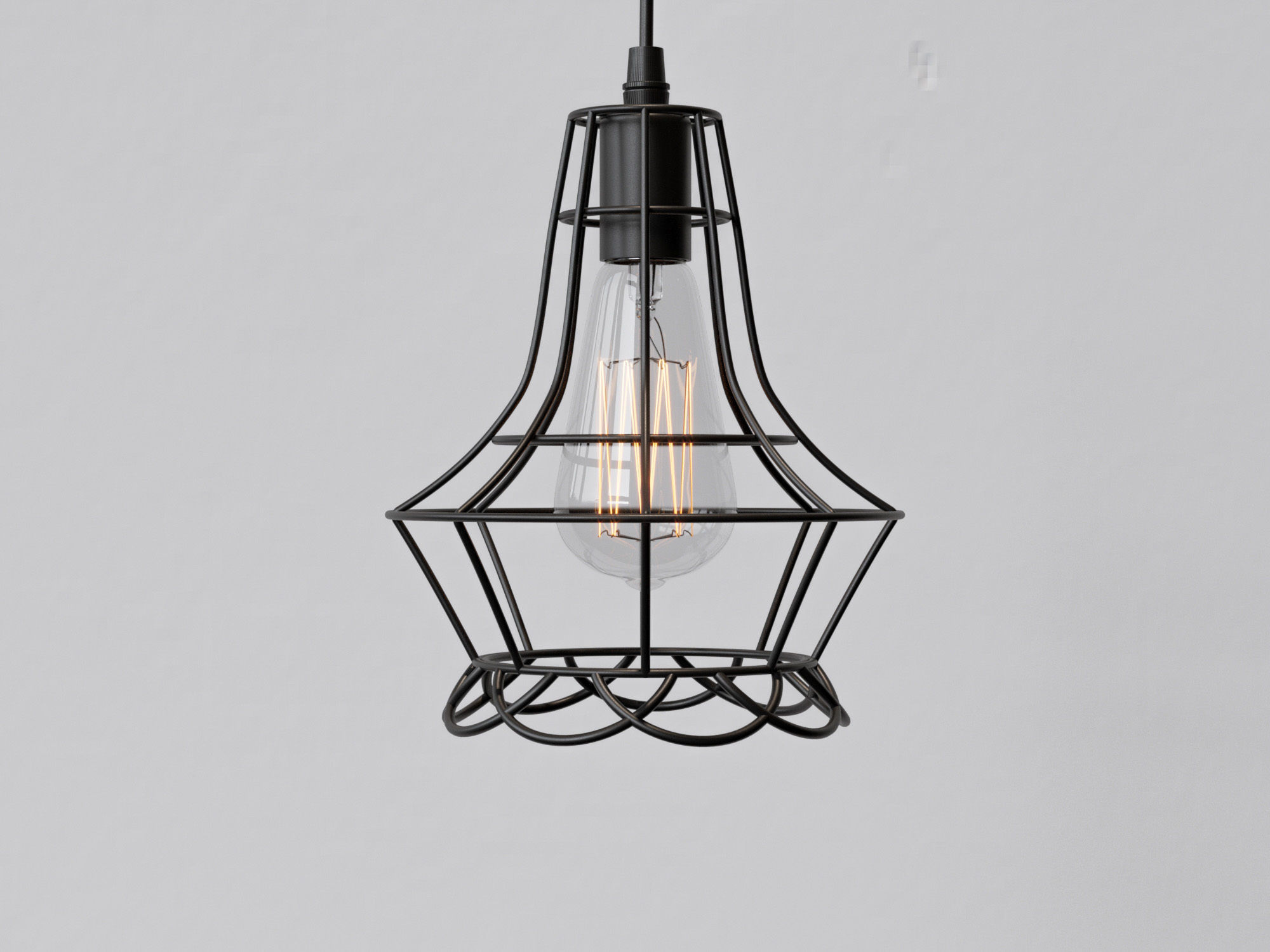 Cage Pendant Light 05 3D model_4