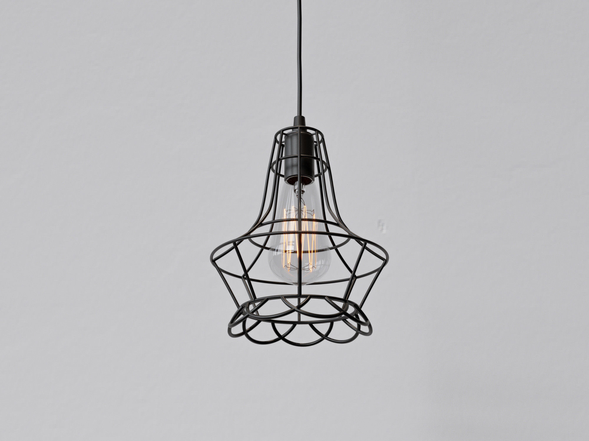 Cage Pendant Light 05 3D model_1